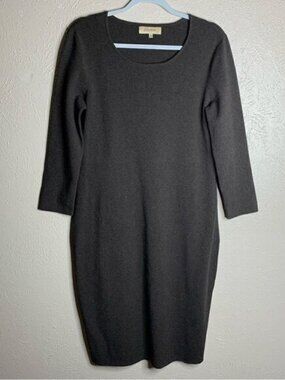 Jones New York‎ 3/4 sleeve scoop neck career dress brown